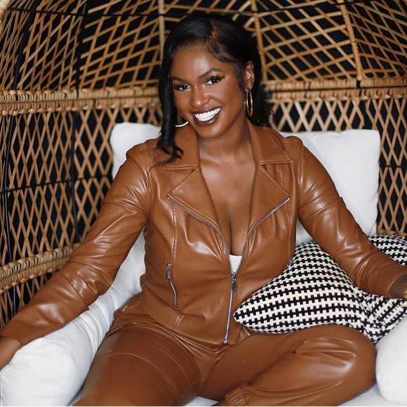 Intempo, brown/tan, faux leather, moto jacket in size XL - Picture 2 of 5